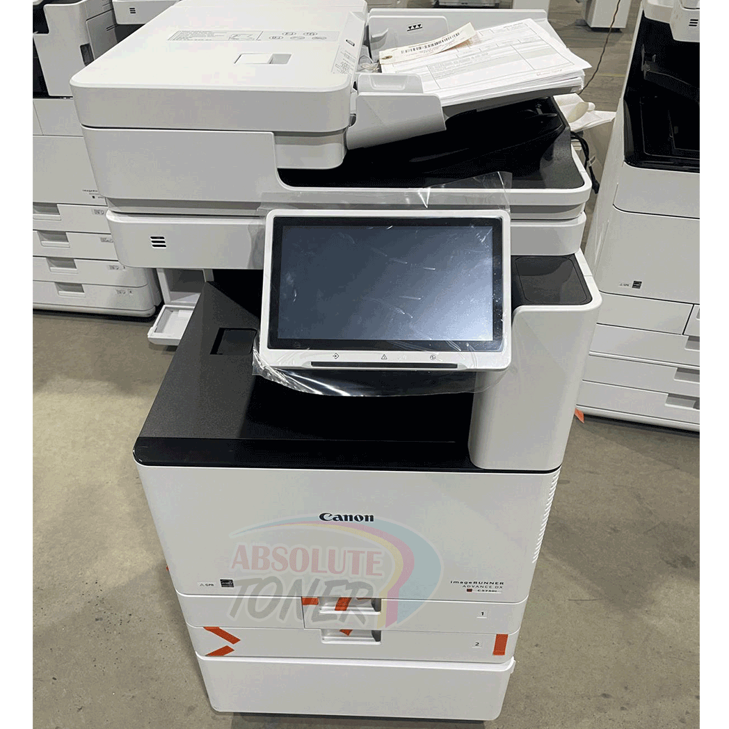 Absolute Toner $94/Month New Demo Unit Canon ImageRUNNER ADVANCE DX C3730i 30ppm Multifunction Color Copier Printer Scanner with 2 Paper Trays and Cabinet Printers/Copiers