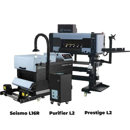 Absolute Toner Prestige L2 DTF 16" Inch Roll Printer And DTF Shaker Bundle Containing Seismo L16 & Purifier L2 DTF printer