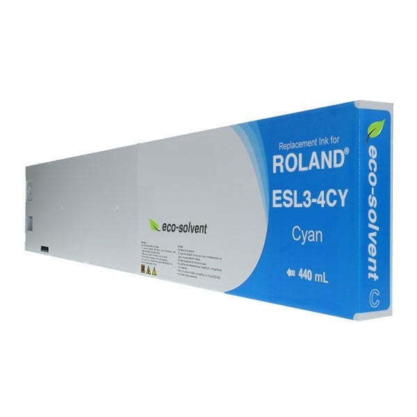 Absolute Toner High Quality Premium 440ml Compatible Cyan Eco-Solvent Ink Cartridge To Replace Roland MAX (ESL3) Roland Cartridges