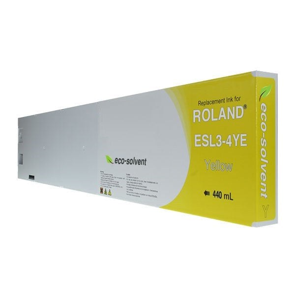 Absolute Toner High Quality Premium 440ml Compatible Yellow Eco-Solvent Ink Cartridge To Replace Roland MAX (ESL3) Roland Cartridges