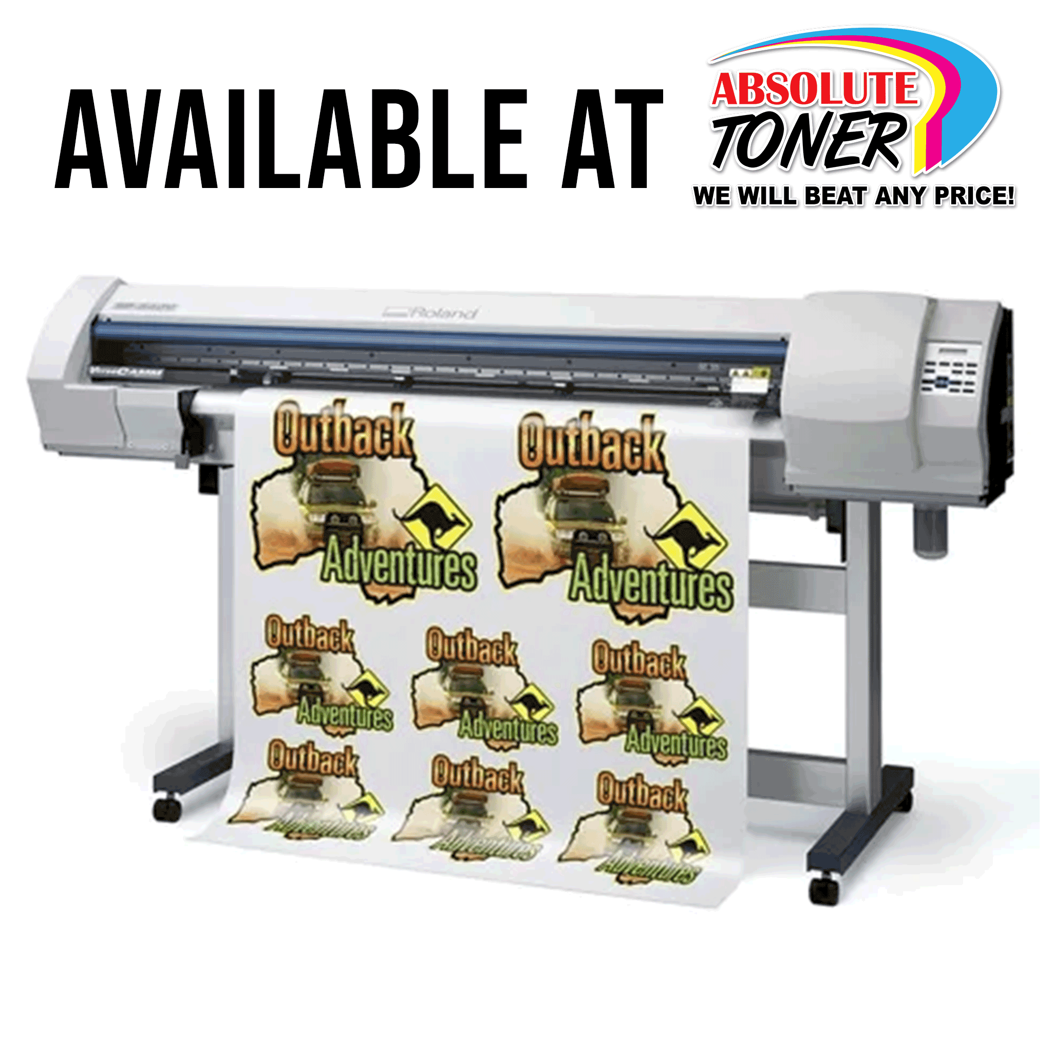 Absolute Toner Roland VersaCAMM SP-540V Wide Format Eco-Solvent Inkjet Commercial Production Printer and Cutter Print and Cut Plotters