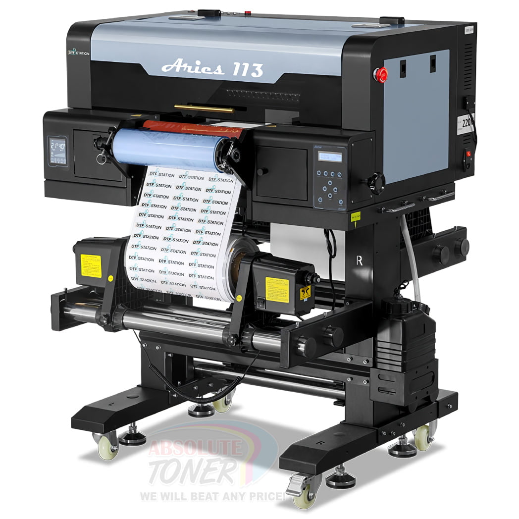 Absolute Toner $199/month - Aries 113 A3 UV DTF Printer 110V- Automatic Lamination, Peel and Stick - Powerful Business Level UV Printer DTF printer