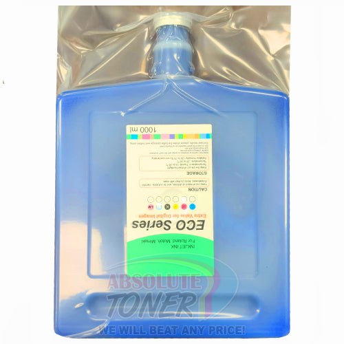 Absolute Toner High Quality Premium 1000ml (1L) Compatible Eco-Solvent Max 2 Cyan Bulk Ink Snap In Bottle Roland Cartridges