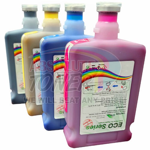 Absolute Toner High Quality Premium 500ml Each Pack of 4 (BCYM) Compatible Eco-Solvent Max Bulk Ink Snap In Bottle Roland Cartridges