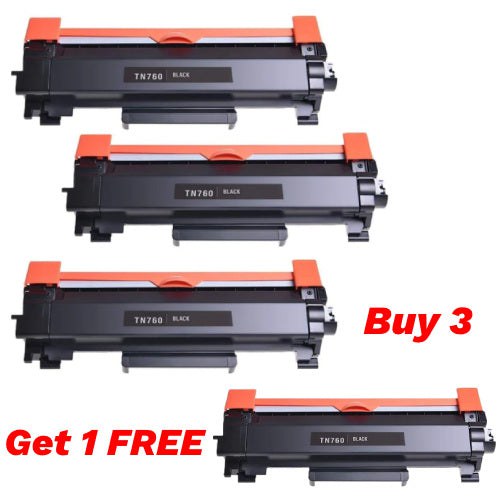 Absolute Toner PREMIUM QUALITY (BUY 3 GET 1 FREE) Black Toner Cartridge For Brother TN-760 TN760 with chip High Yield Version of TN730 TN-730 Brother Toner Cartridges