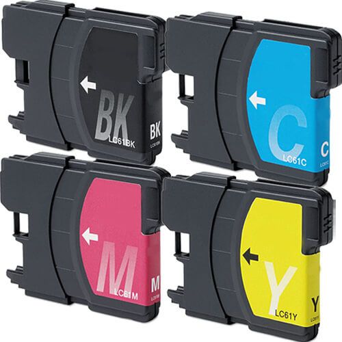 Absolute Toner Brother LC61 Compatible Ink Cartridge Combo BK/C/M/Y - 4/Pack Brother Ink Cartridges