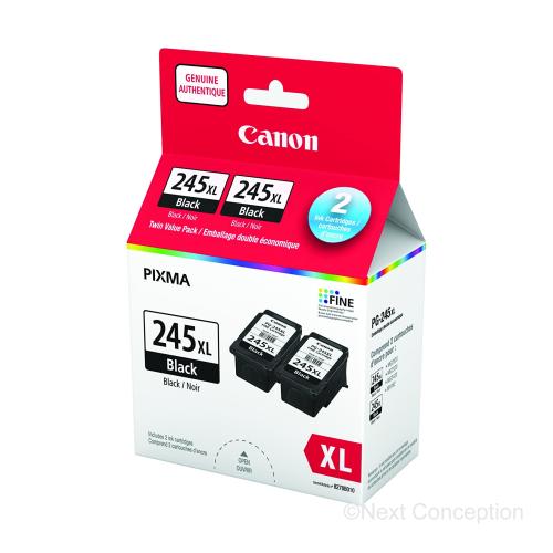 2-Pack Canon PG-245XL Black Ink Cartridges - Remanufactured For PIXMA MG2920, MG2922, MX492 & More