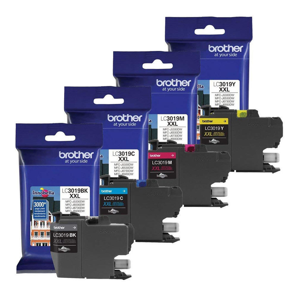 Absolute Toner Genuine Brother LC3019 High Yield BK,C,M,Y Original ink cartridge, 4 Pack Combo Brother Ink Cartridges