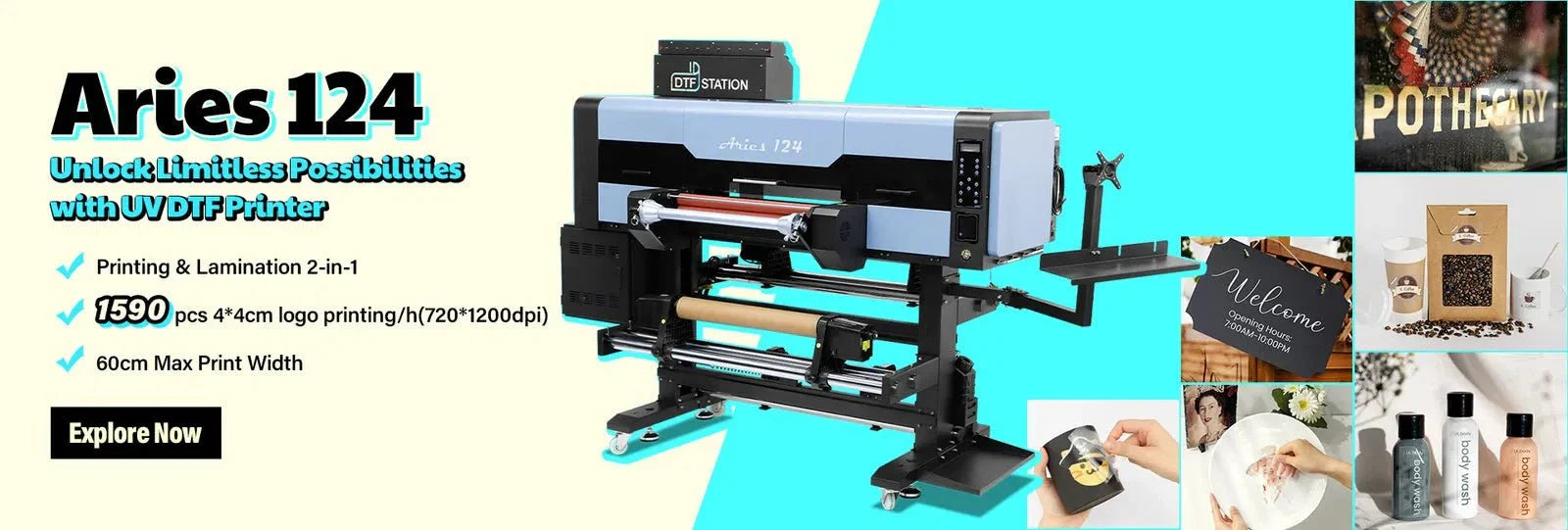 Expand Your Print Empire: Why the Aries 124 UV DTF Printer is the Missing Link for Apparel Shops