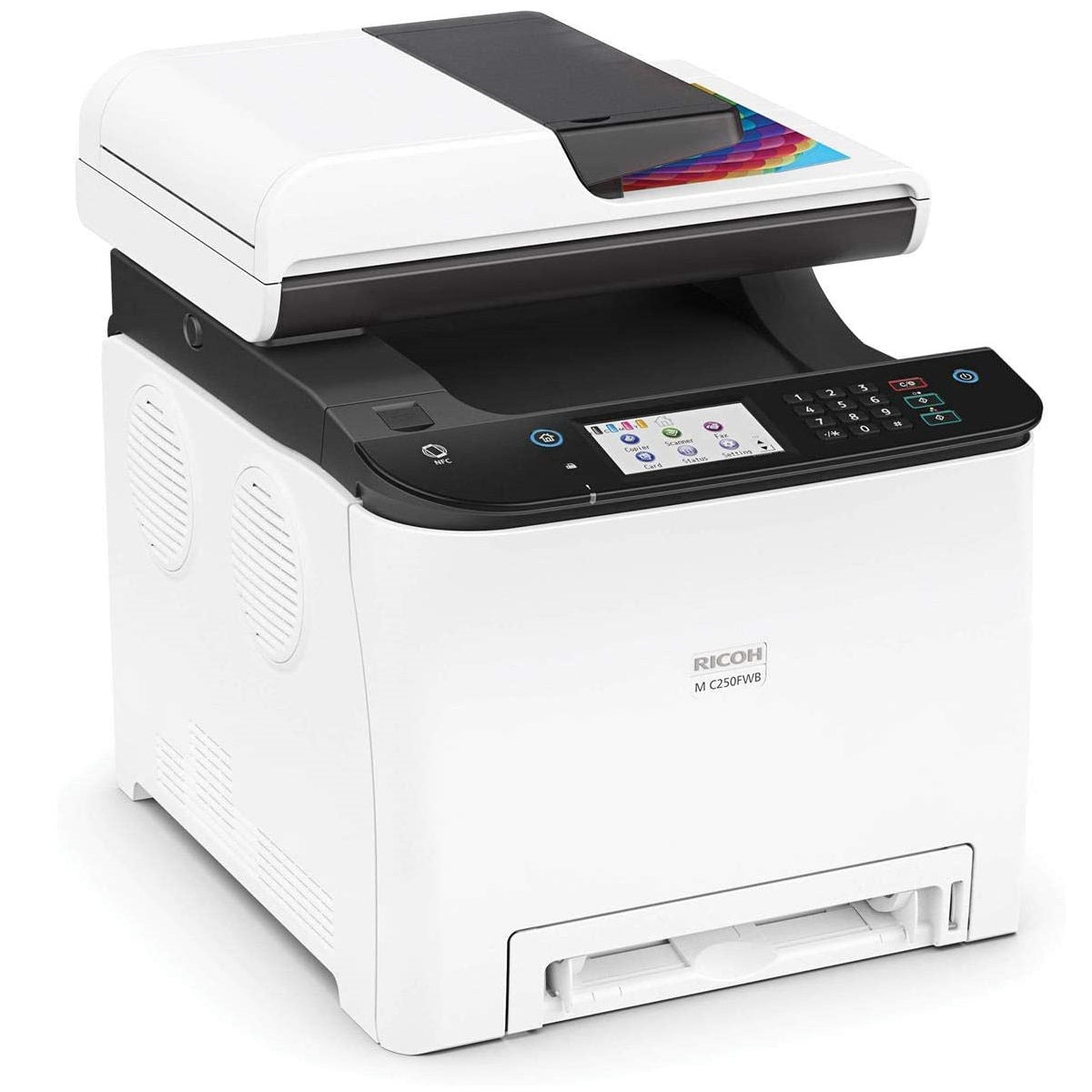 Prepare Yourself For high Impact RICOH M C250FWB A4 Multifunction Digital Color Laser Printer, Perfect For Small Offices With Demanding Print Requirements - For Sale By Absolute Toner In Toronto