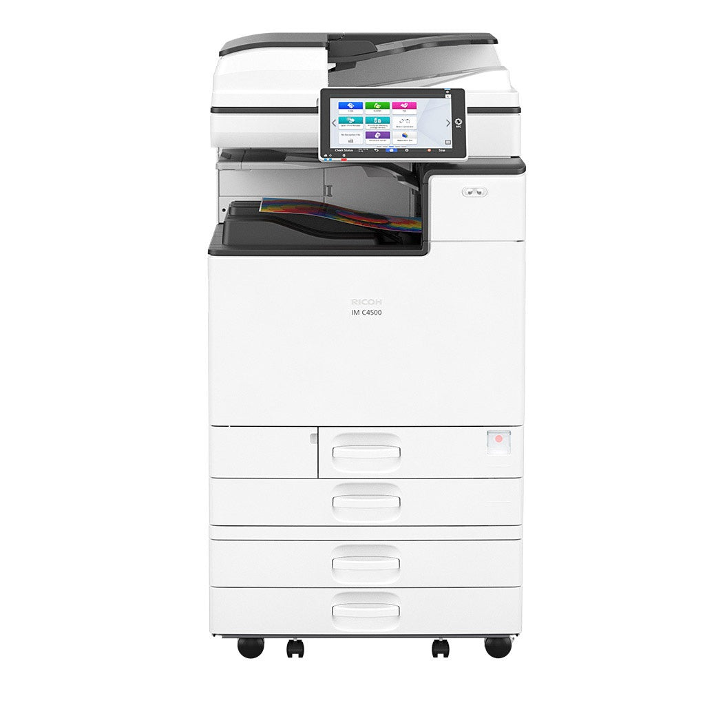 Every Small/Medium Workgroup Office Should Get A RICOH IM C4500 Color Laser Multifunction Photocopier Printer Scanner (MFP) With Incredible Speed, Precision And Reliability - Save Time And Streamline Workflow