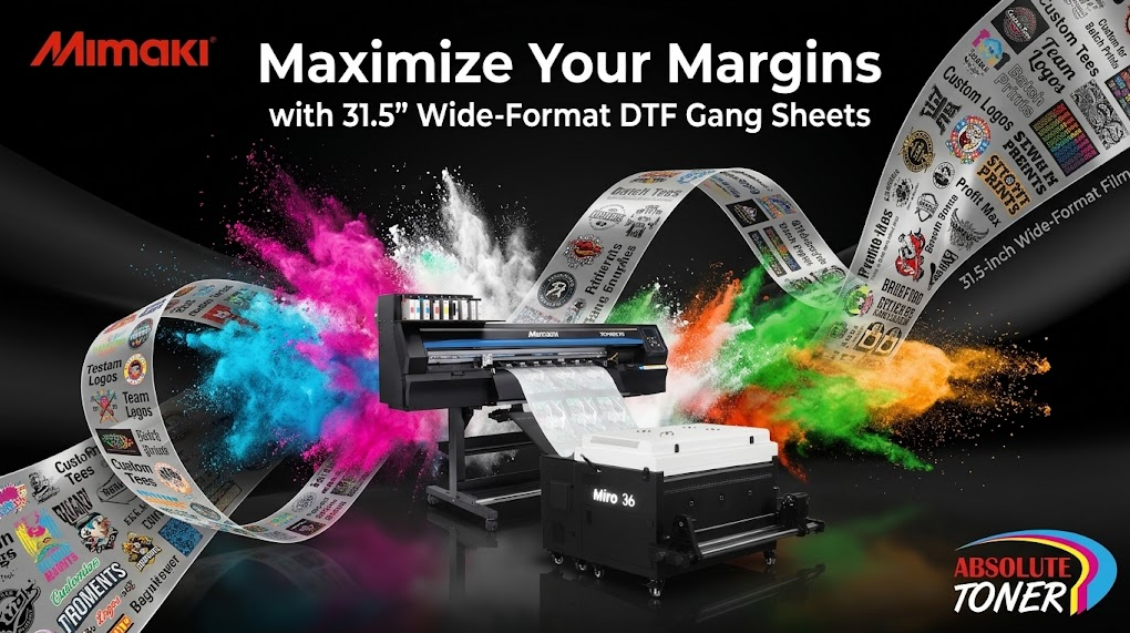 Maximize Your Margins with 31.5" Wide-Format DTF Gang Sheets