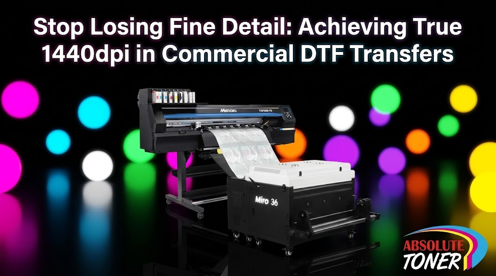 Stop Losing Fine Detail: Achieving True 1440dpi in Commercial DTF Transfers