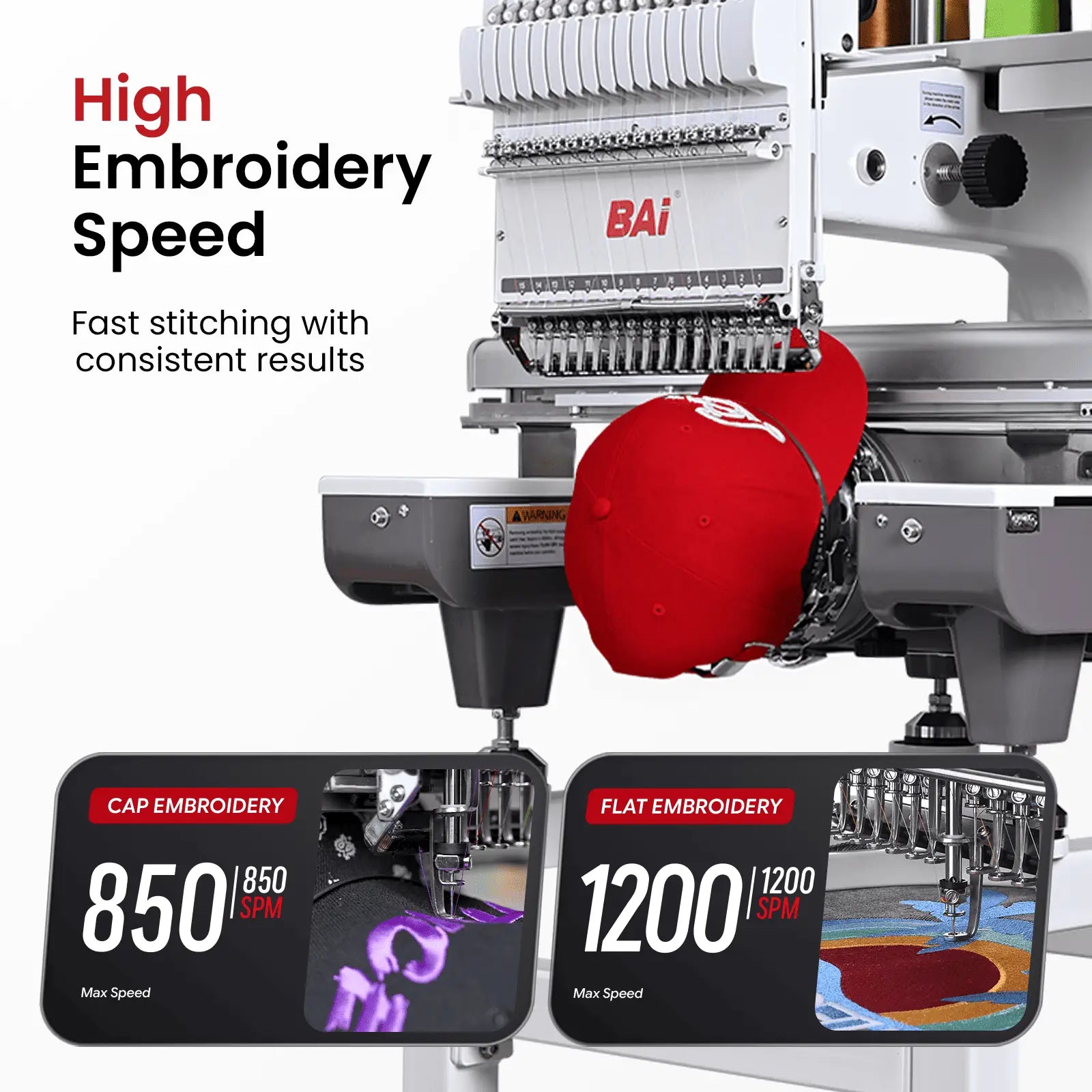 Absolute Toner BAi 1501 THE MIRROR Commercial Embroidery Machine - 15-Needle Custom Apparel & Structured Hat System Embroidery