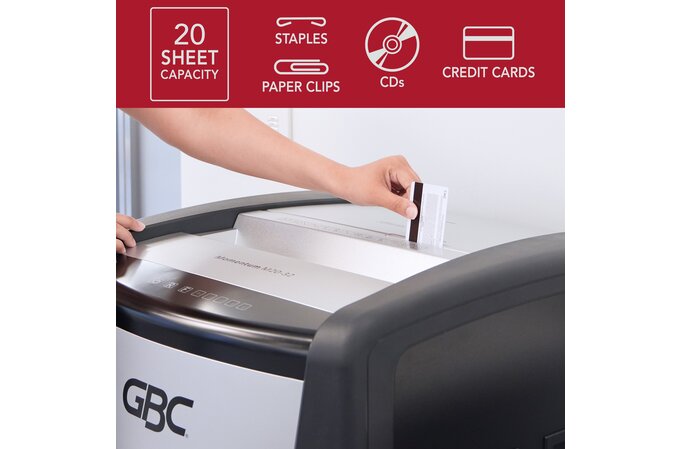 Absolute Toner GBC M20-32 Micro-Cut 20 Sheet Momentum Paper Shredder With Anti-Jam Technology Shredders