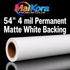 Absolute Toner MaiKora 54"x164ft 4mil Permanent MATTE White Vinyl Roll DPE (Eco-Solvent, UV, Latex) 4-mil self-adhesive PVC film engineered for high-impact displays and luxury branding vinyl roll