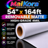 Absolute Toner MaiKora Removable Matte 54"x164ft 4mil Glue less residue, White Vinyl Roll DPE (Eco-Solvent, UV, Latex) 4-mil self-adhesive PVC film engineered for high-impact Dance-Floor-Wrapping, displays and luxury branding vinyl roll