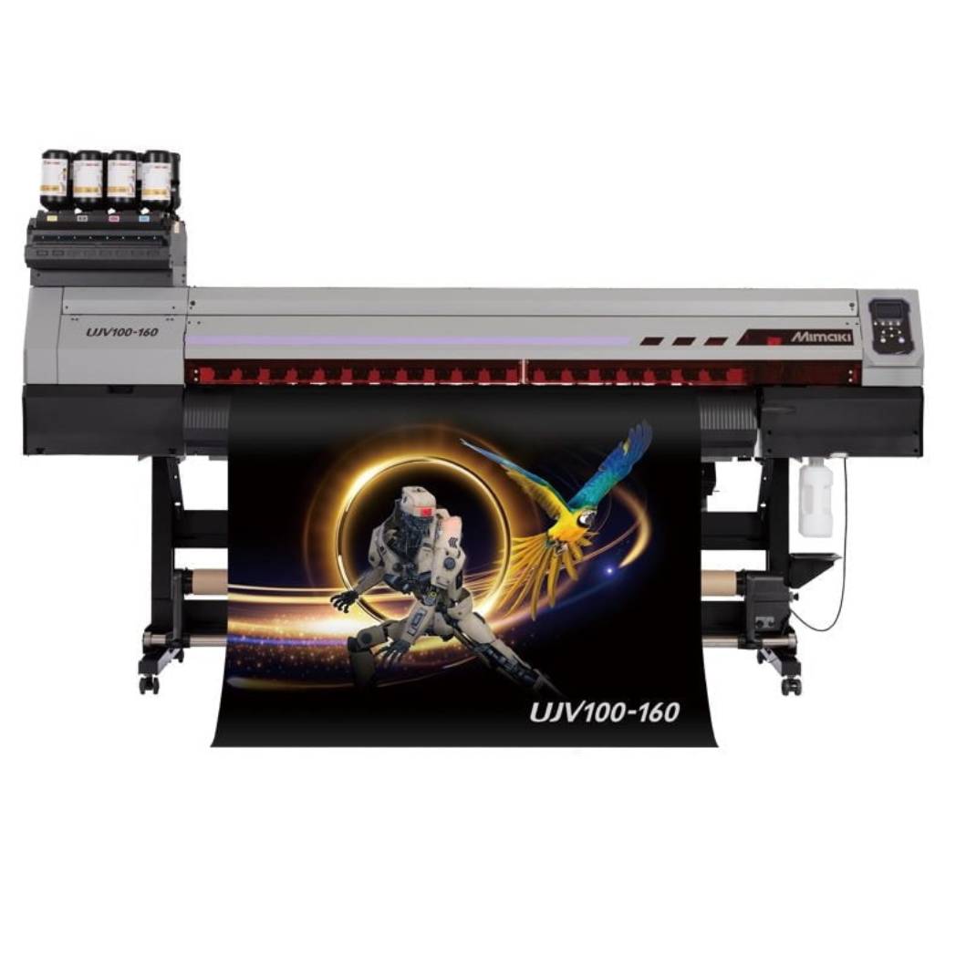 Absolute Toner UV 64" Mimaki UJV100-160 UV-LED Roll to Roll UV Printer With Dot Adjustment System (DAS) Printers/Copiers