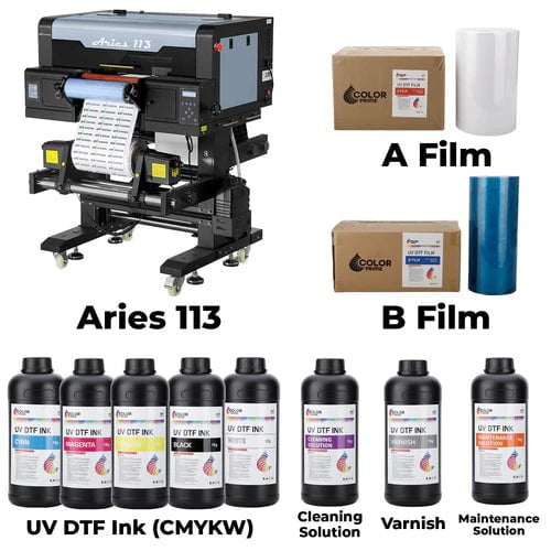 Absolute Toner Aries 113 A3 UV DTF Printer 110V- Automatic Lamination, Peel and Stick - Powerful Business Level UV Printer DTF printer