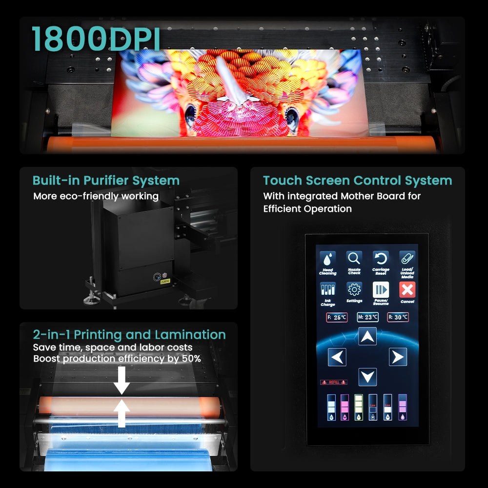 Absolute Toner BRAND NEW DTF Station Aries 213 UV DTF Printer 2-in-1 Printing and Laminating With Exceptional Colour Accuracy UV DTF Printer