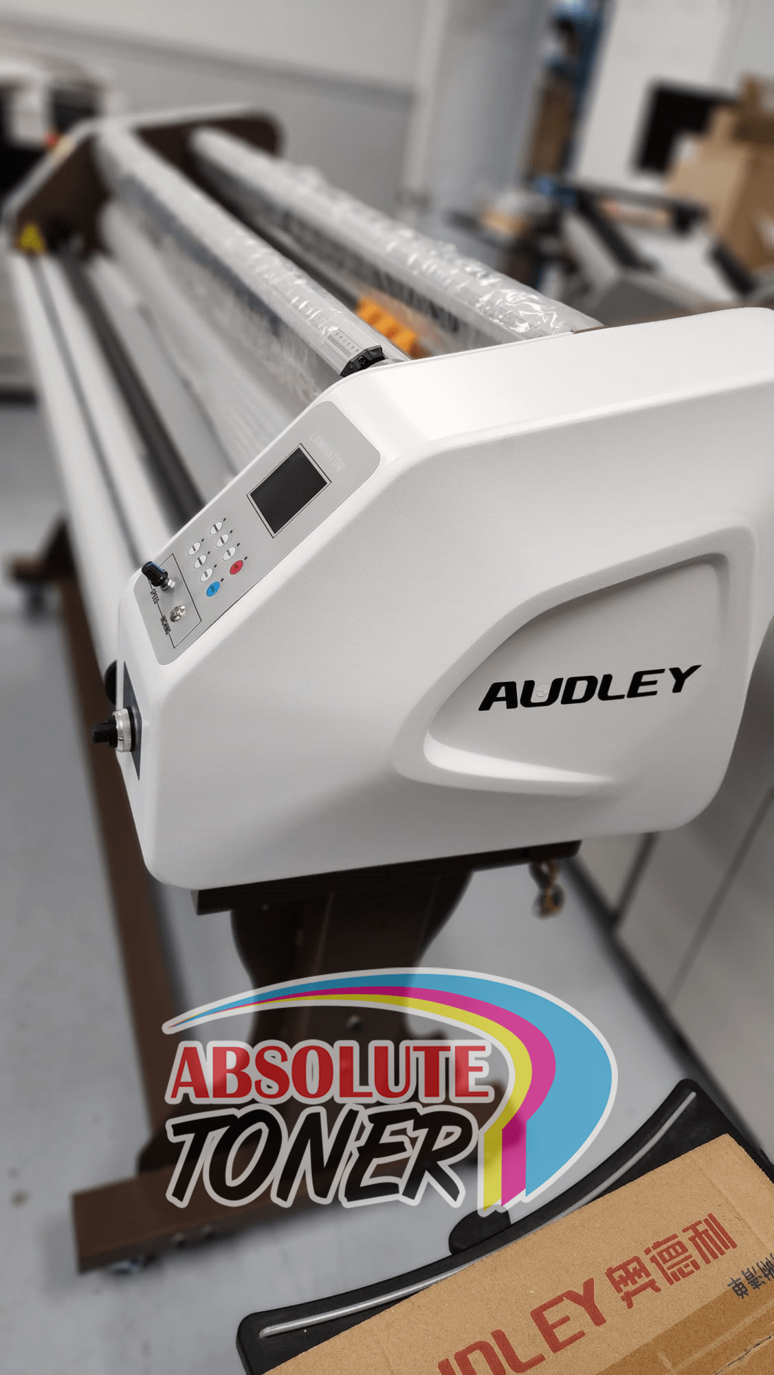 Absolute Toner LEASE for $69/Month BRAND NEW Audley 65 LAMINATOR Wide Format Heat Assist/Cold, LCD, Infrared, Cutter Top Of The Line Laminator