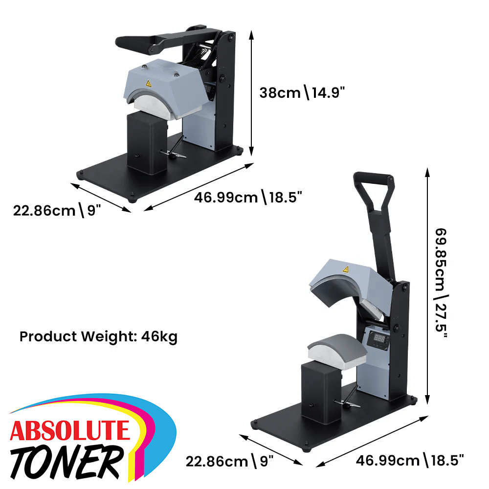Absolute Toner DTF Station Galaxy Cap Press GS-501 DTF Printing Heat Press Curved For Baseball Hats and Caps Heat Press