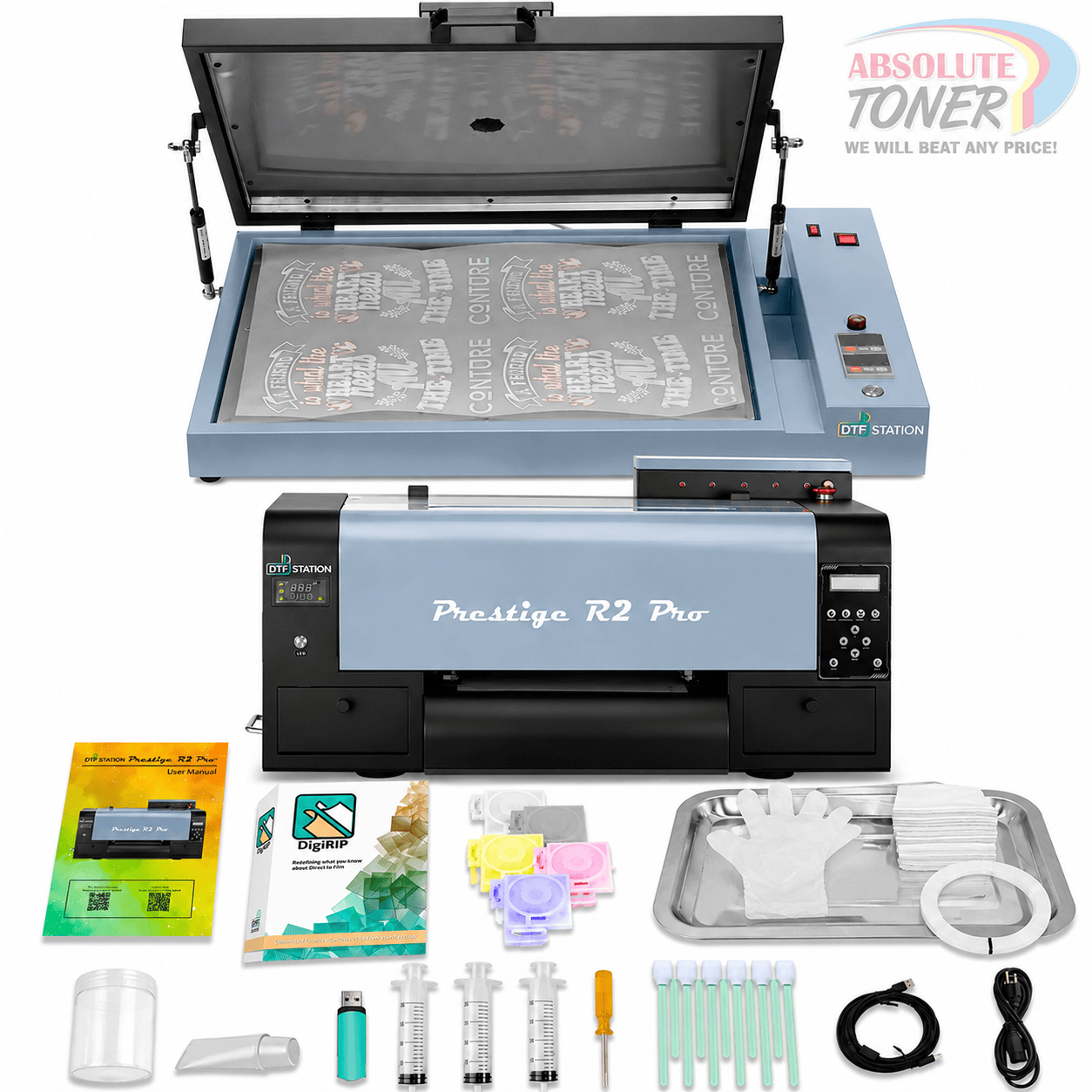 Absolute Toner New Prestige R1 13" DTF Printer Bundle - Includes Prestige R1 DTF Printer, Startup Package and Compatible Machine Options DTF printer