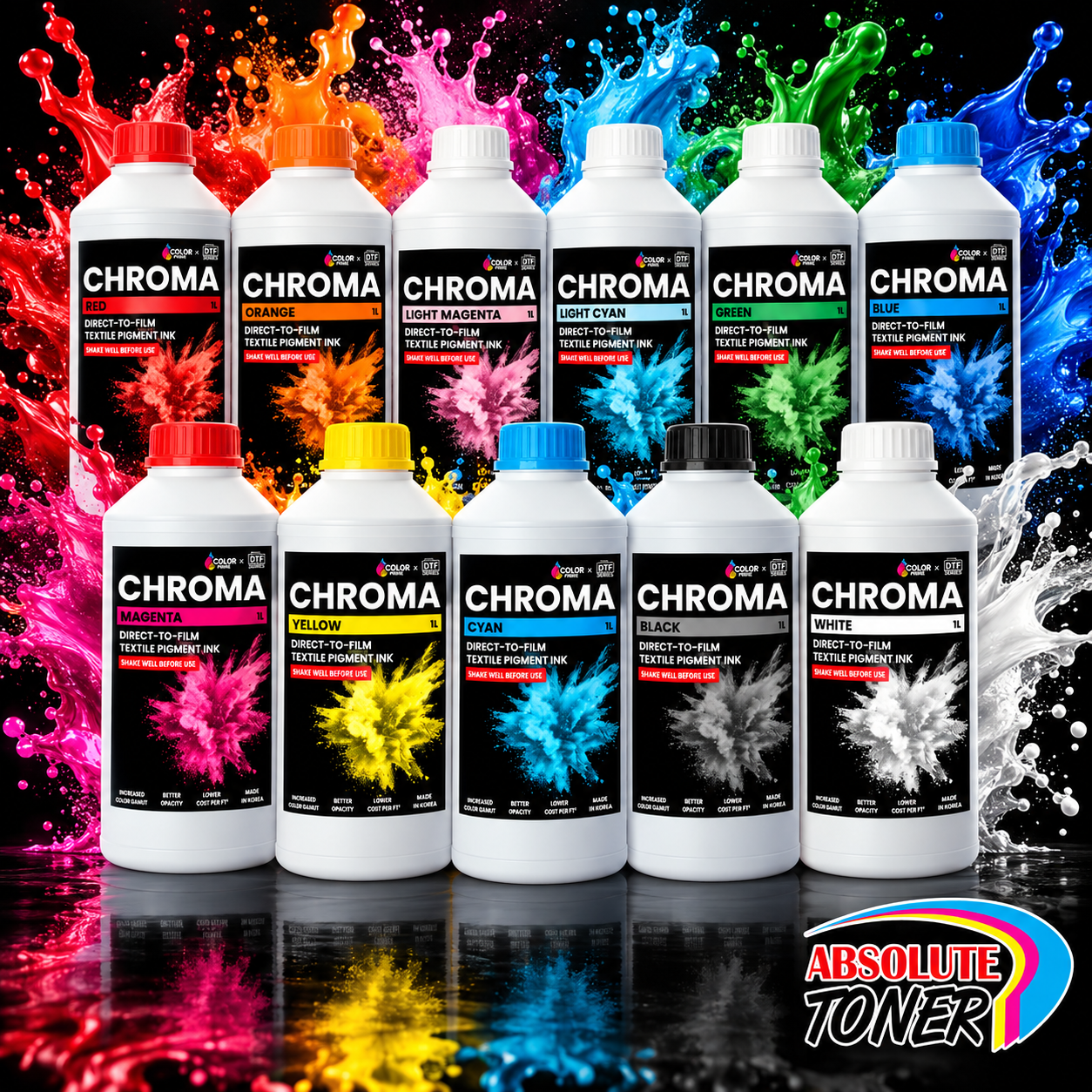 Absolute Toner Original New Color Prime CHROMA DTF INK Made in South Korea DTF ink