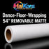 Absolute Toner Dance-Floor-Wrapping Media REMOVABLE MATTE - MaiKora  54"x164ft 4mil Glue less residue, White Vinyl Roll (Eco-Solvent, UV, Latex) vinyl roll