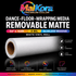Absolute Toner Dance-Floor-Wrapping Media REMOVABLE MATTE - MaiKora  54"x164ft 4mil Glueless residue, White Vinyl Roll (Eco-Solvent, UV, Latex) vinyl roll
