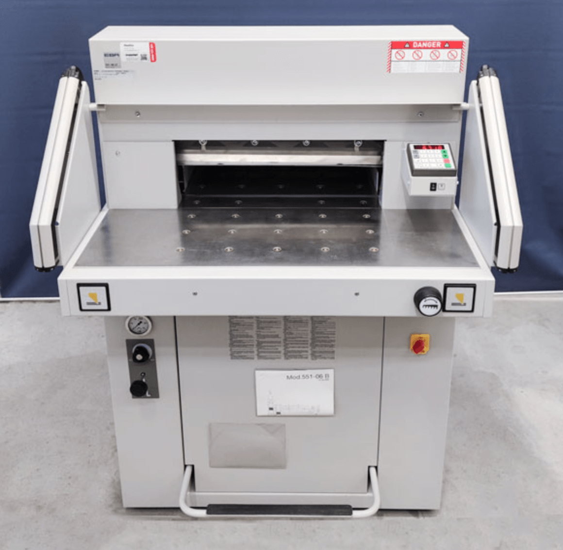 Absolute Toner $145/month Programmable Hydraulic Paper Cutter Guillotine EBA 551-06 w/ Photocell, Light cutting Beem and Foot Pedal Paper Cutters