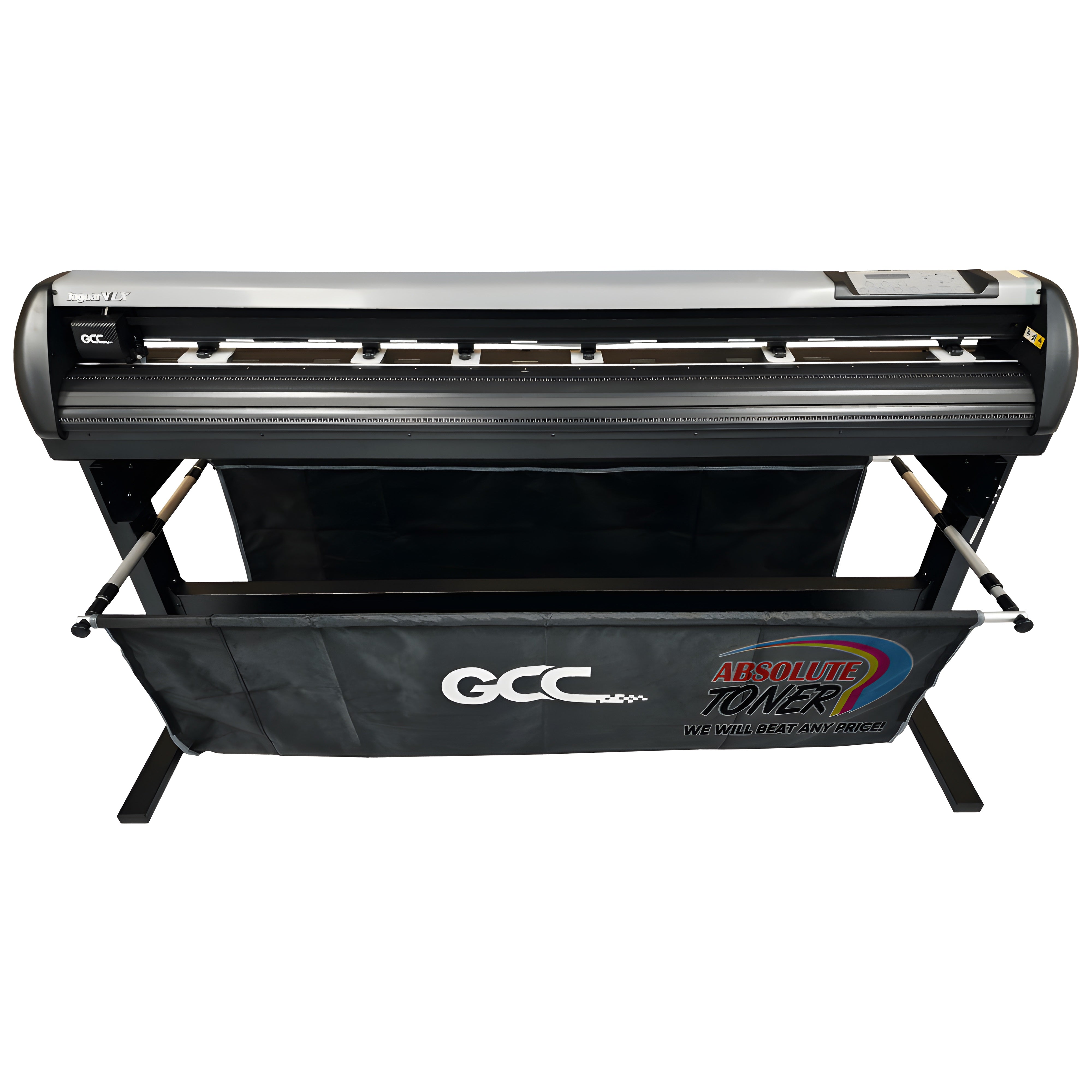Absolute Toner $119/Month New GCC J5-183LX 72" Inch (183cm) Jaguar V Vinyl Cutter With Enhanced AAS II Contour Cutting System Including Stand And Media Basket Vinyl Cutters