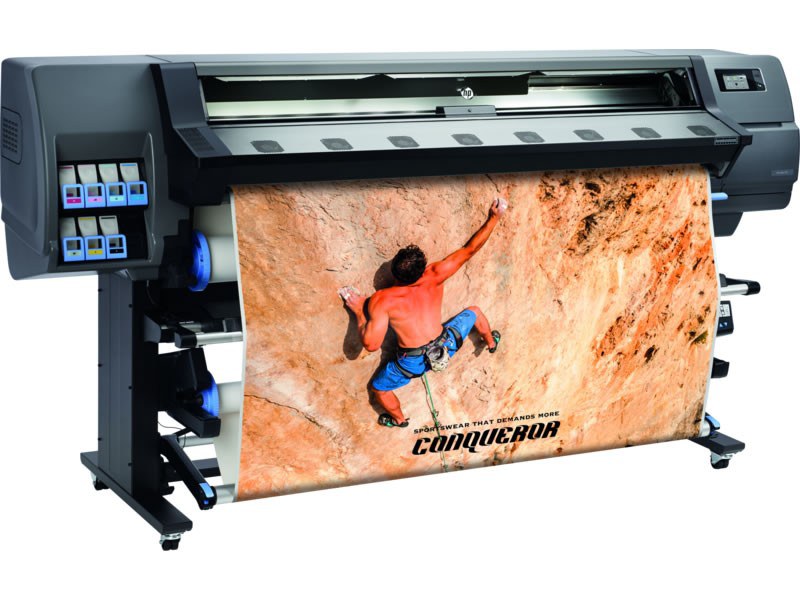 $295/month COMBO 64" HP Latex 335 Large Format Color Printer and HP Latex 64 Cutter (Summa Plotter) for indoor/outdoor signage, Stickers - With Take-Up Roller L335