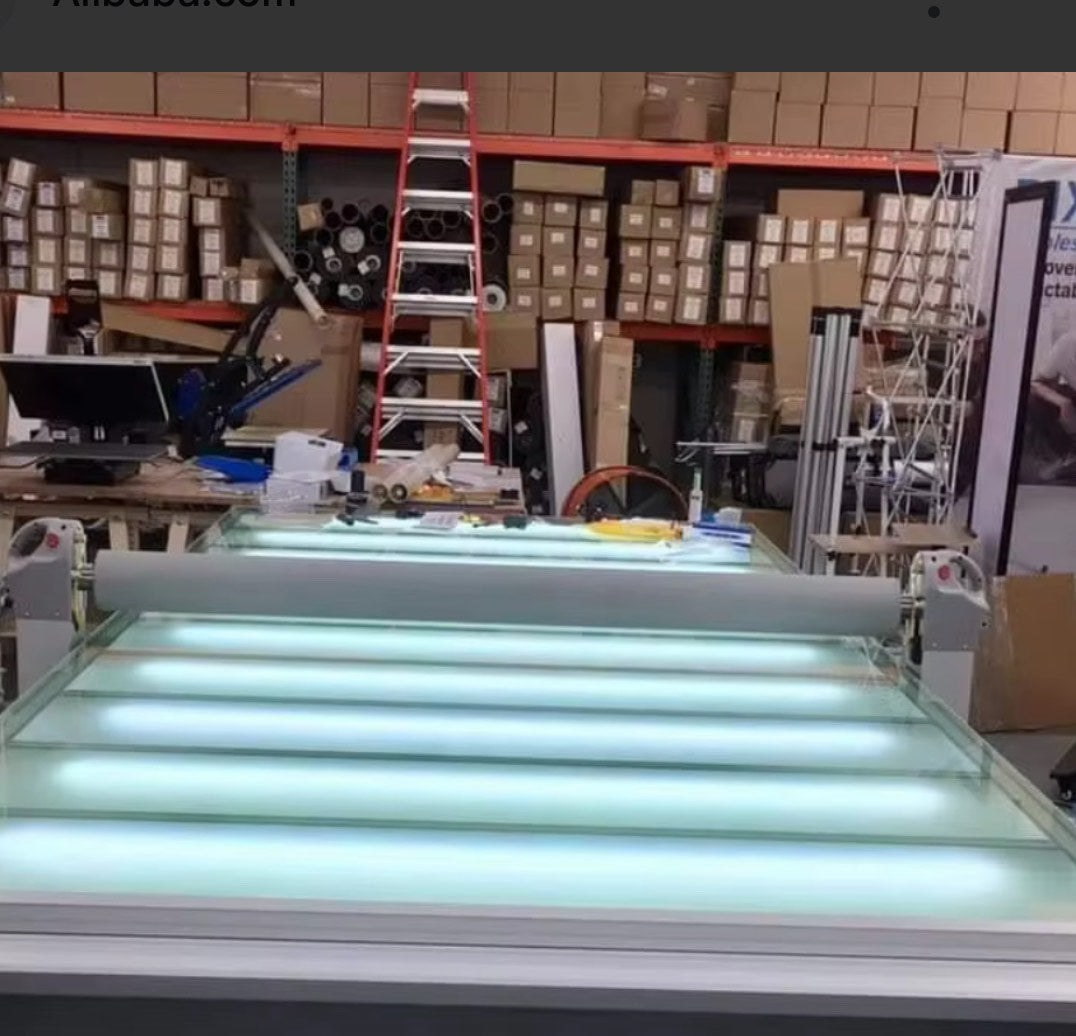 Absolute Toner $194/Month 4ftx8ft IN-STOCK Plytronix Pneumatic Flatbed Laminator Applicator Smart Mounting Table with LED Mounting and Laminating smart table