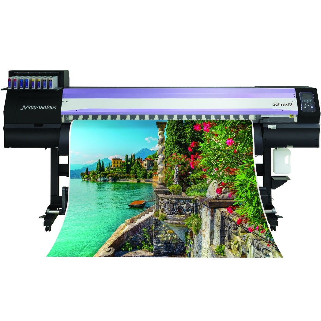 Absolute Toner $384.99/Month Brand New Mimaki JV300-160 Plus (JV300 160 Plus) 64" Inch Eco-Solvent Print/Cut Cutter Printer With Mimaki Advanced Pass System 4 (MAPS4) Print and Cut Plotters