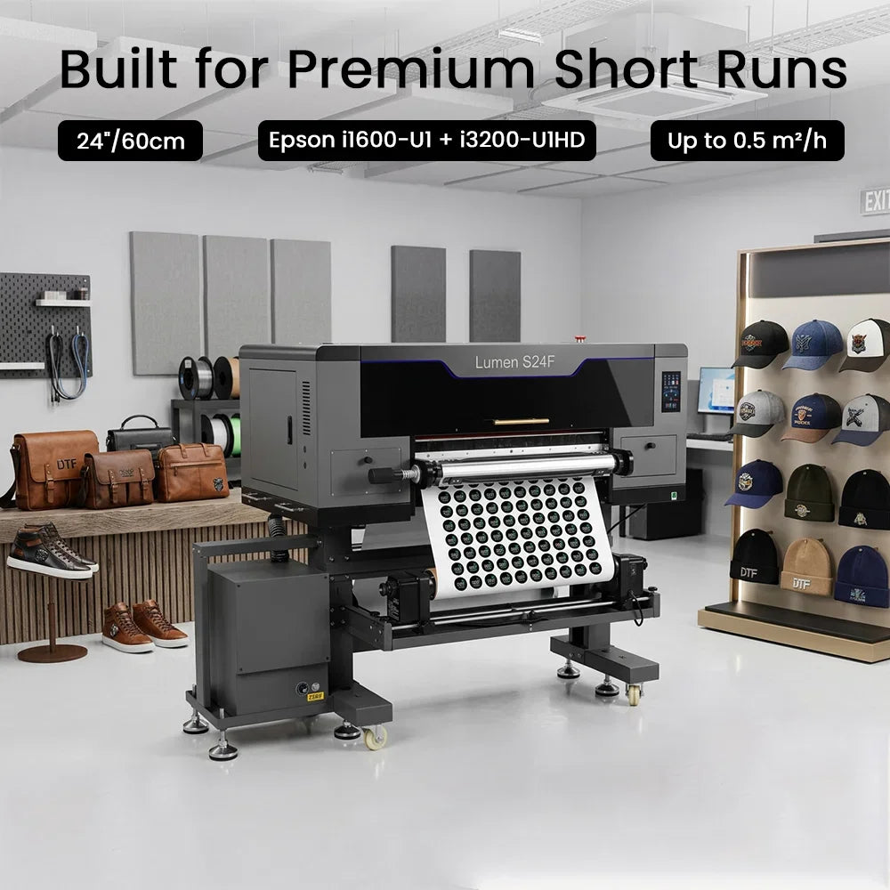 Absolute Toner PRE-ORDER NOW! DTF Station Lumen S24F UV DTF Printer - 24" 3D Embossed UV Transfer Printer DTF printer