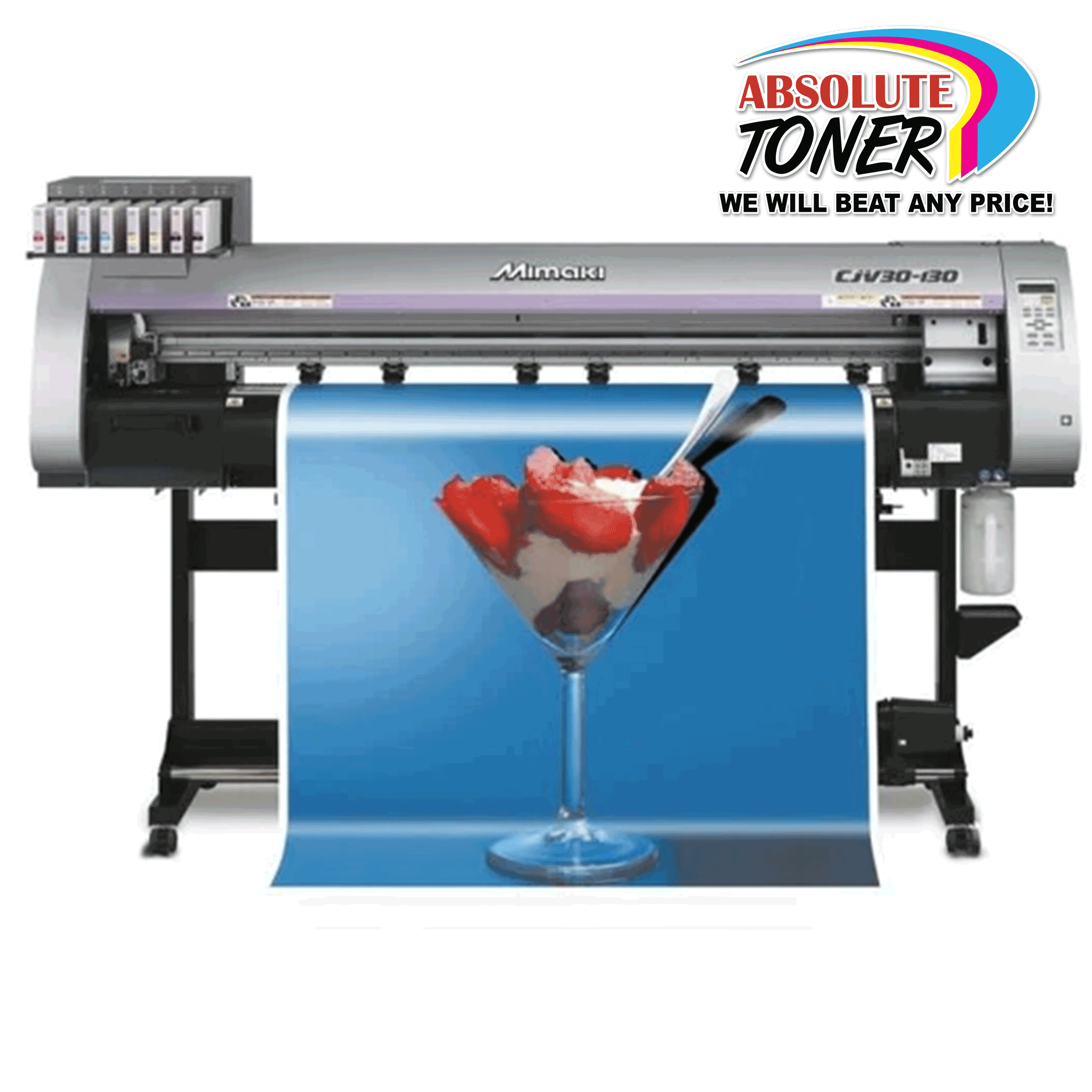 Absolute Toner $149/Month MIMAKI CJV30-130 (54-Inch) Printer/Cutter With BRAND-NEW Original MIMAKI HEAD & CUP Large Format Printers