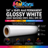 Absolute Toner MaiKora 54"x164ft 4mil Permanent GLOSSY White (GRAY Backing) Vinyl Roll DPE SP (Eco-Solvent, UV, Latex) 4-mil self-adhesive PVC film engineered for high-impact displays and luxury branding vinyl roll