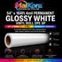 Absolute Toner MaiKora 54"x164ft 4mil Permanent GLOSSY White Vinyl Roll DPE SP (Eco-Solvent, UV, Latex) 4-mil self-adhesive PVC film engineered for high-impact displays and luxury branding vinyl roll