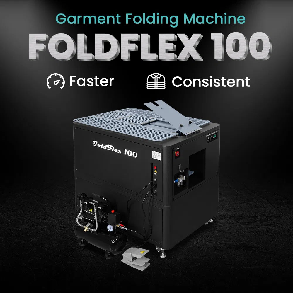 Absolute Toner DTF Station FoldFlex 100 Garment Folding Machine Fold, Stack, And Bag In One Step For Consistent T-shirt Folding