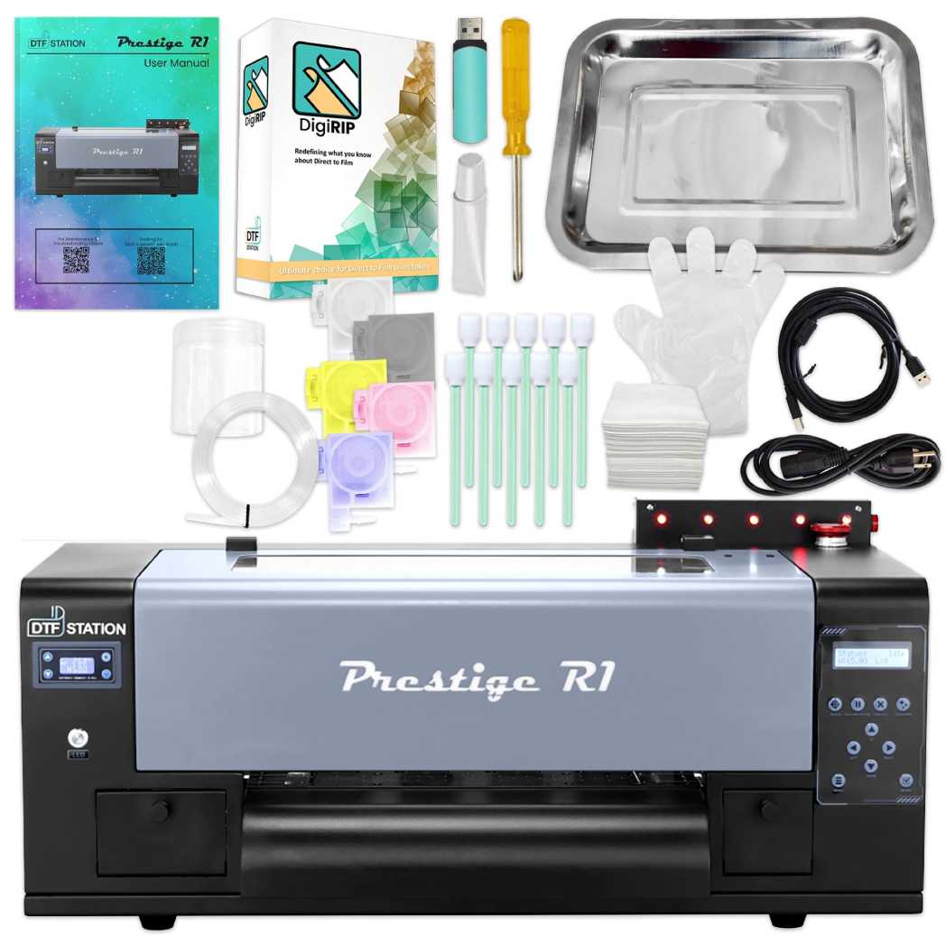 Absolute Toner From $99/month - New Prestige R1 13" DTF Printer Bundle - Includes Prestige R1 DTF Printer, Startup Package and Compatible Machine Options -MC DTF printer