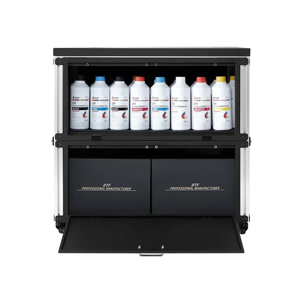 Absolute Toner DTF PrintPro Tables Working & Storage Table DTF Stands for DTF Printer and Miro 13/13 MAX Shaker. DTF printer accessory