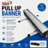 Absolute Toner From $19.79ea. - Premium Retractable Pull Up Banner Stand - Aluminum with ABS Plastic end Cap, Click Bar - Carry Bag Included. vinyl roll
