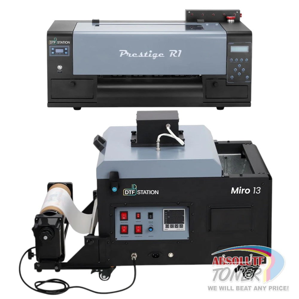 Absolute Toner New DTF STATION Prestige R1 13" Inch A3+ DTF (Direct-to-Film) Printer With Miro 13 Max DTF Powder Shaker and Dryer Bundle DTF printer