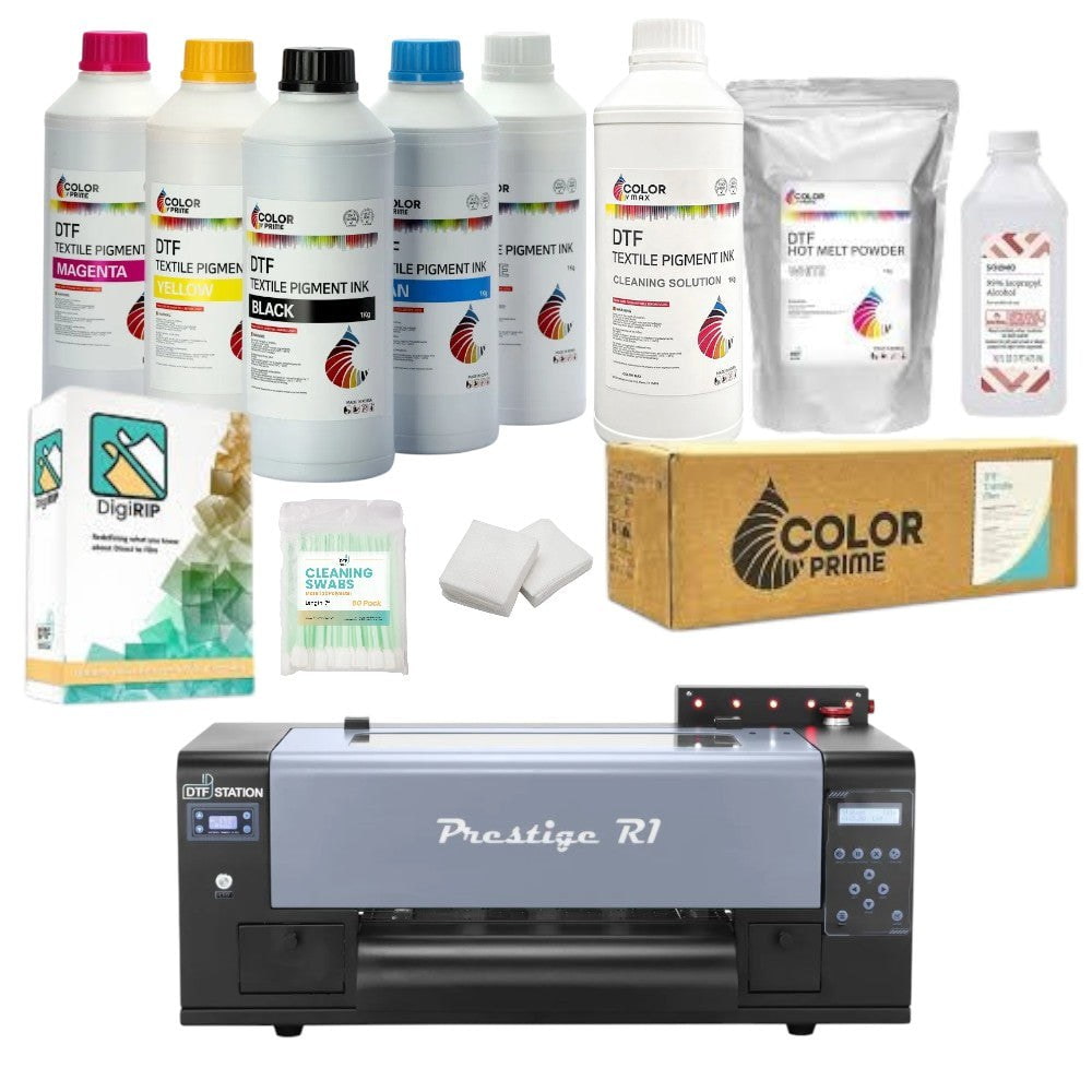 Absolute Toner Prestige R1 13.78” Max Media Size DTF/Epson printhead for up to 86 prints per day A3+ DTF (Direct-to-Film) Roll Printer DTF printer