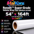 Absolute Toner 54"x164ft 2.4-mil Renolit™ Polymeric SUPER-GRADE GLOSSY Vehicle Wrap (Medium-curved) Film Roll RN POLY Vinyl high-performance Car Wrap film engineered with German Renolit™ PVC technology vinyl roll