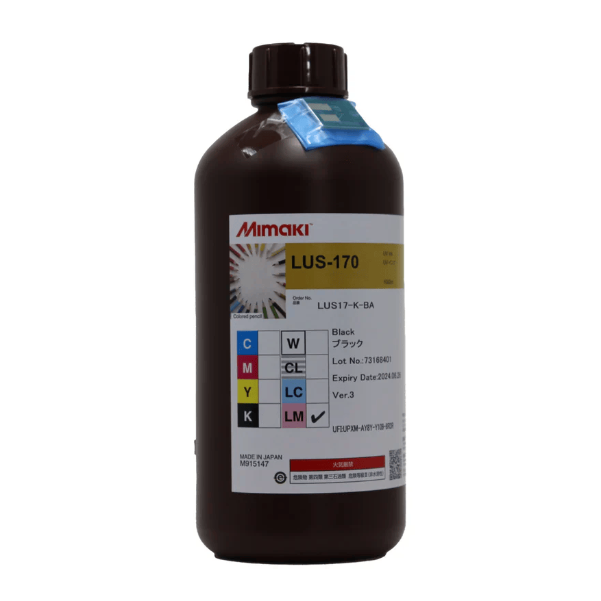 Absolute Toner High Quality Mimaki LUS-170 UV-LED Curable Ink – 1 Litre Bottle Highly Flexible Instant-Curing UV-LED Ink UV-LED Ink