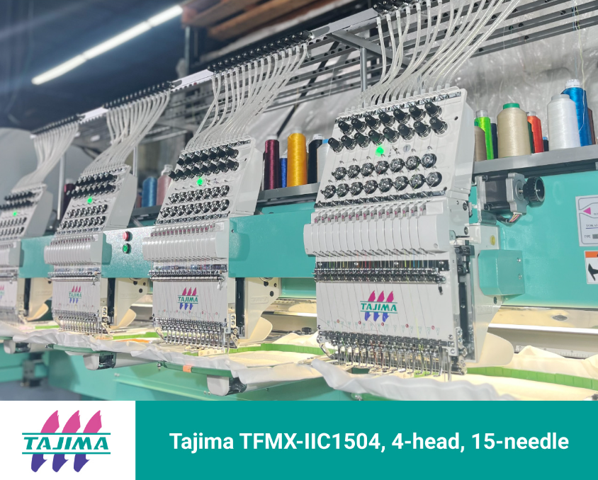 Absolute Toner $623/Month Repossessed LIKE NEW Japanese-made TAJIMA 2022 Embroidery Machine 4 heads 15 Colors LOW USAGE Embroidery