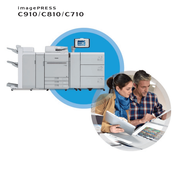 Absolute Toner $285/Month Canon imagePRESS C810 Colour Commercial Production Printer Copier Scanner 350 GSM and Up To 81 Pages Per Minute Production Printers