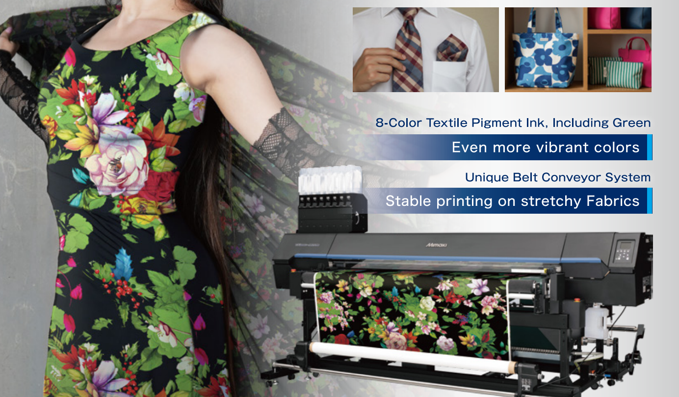 Absolute Toner Mimaki Tx330-1800 High Quality Hybrid Digital Textile Direct and Transfer Inkjet Printer sublimation